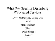 What We Need for Describing Web-based Services