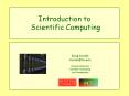 Introduction to Scientific Computing PowerPoint PPT Presentation
