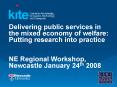 Delivering public services in the mixed economy of welfare: Putting research into practice NE Region PowerPoint PPT Presentation
