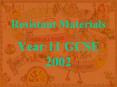 Resistant Materials Year 11 GCSE 2002 PowerPoint PPT Presentation