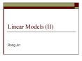 Linear Models (II) PowerPoint PPT Presentation