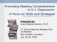 Promoting Reading Comprehension in K1 Classrooms: A Focus on Skills and Strategies PowerPoint PPT Presentation