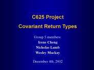 C625 Project