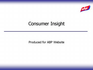 Produced for ABP Website