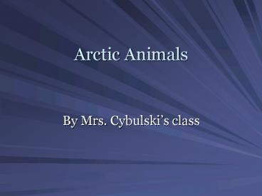 Arctic Animals