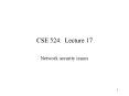 CSE 524: Lecture 17 PowerPoint PPT Presentation