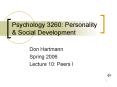Psychology 3260: Personality PowerPoint PPT Presentation
