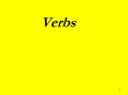Verbs PowerPoint PPT Presentation