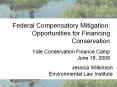 Federal Compensatory Mitigation:  Opportunities for Financing Conservation Yale Conservation Finance Camp June 18, 2008 PowerPoint PPT Presentation