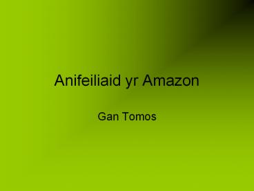Anifeiliaid yr Amazon