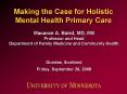 Making the Case for Holistic Mental Health Primary Care PowerPoint PPT Presentation