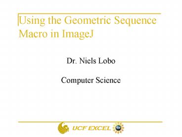 Dr' Niels Lobo Computer Science