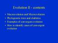 Evolution II contents PowerPoint PPT Presentation