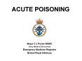 ACUTE POISONING PowerPoint PPT Presentation