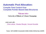 Research Overview for LLVM Group