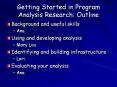 Getting Started in Program Analysis Research: Outline PowerPoint PPT Presentation