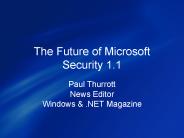 The Future of Microsoft Security 1'1