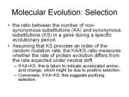 Molecular Evolution: Selection