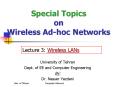 Special Topics on Wireless Ad-hoc Networks PowerPoint PPT Presentation