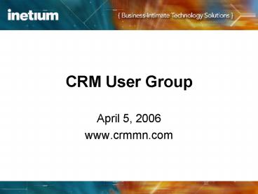 CRM User Group