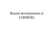 Recent developments in CHIMERE