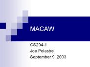 MACAW