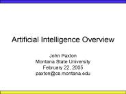 Artificial Intelligence Overview