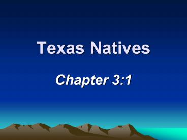 Texas Natives presentation | free to view