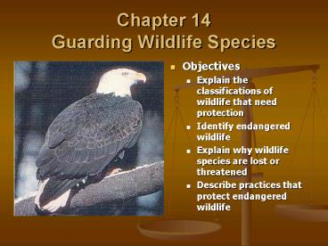 Chapter 14 Guarding Wildlife Species