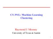 CS 391L: Machine Learning Clustering