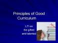 Principles of Good Curriculum PowerPoint PPT Presentation