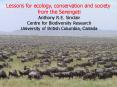 Lessons for ecology, conservation and society PowerPoint PPT Presentation