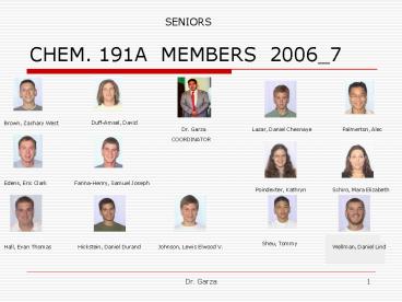 CHEM. 191A MEMBERS 2006_7
