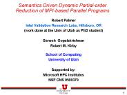 Semantics Driven Dynamic Partial-order Reduction of MPI-based Parallel Programs