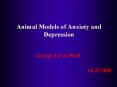 Animal Models of Anxiety and Depression PowerPoint PPT Presentation