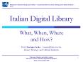Italian%20Digital%20Library PowerPoint PPT Presentation