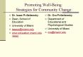 Promoting Well-Being: Strategies for Community Change PowerPoint PPT Presentation