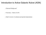 Introduction to Active Galactic Nulcei AGN