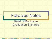 Fallacies Notes