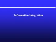 Information Integration