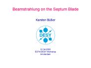 Beamstrahlung on the Septum Blade