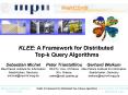 KLEE: A Framework for Distributed Top-k Query Algorithms PowerPoint PPT Presentation