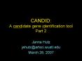 CANDID: A candidate gene identification tool Part 2 PowerPoint PPT Presentation