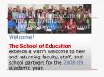 Welcome The School of Education extends a warm welcome to new and returning faculty, staff, and scho PowerPoint PPT Presentation