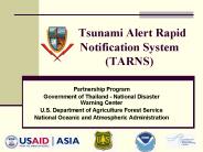 Tsunami Alert Rapid Notification System TARNS