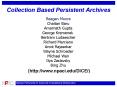 Collection Based Persistent Archives PowerPoint PPT Presentation