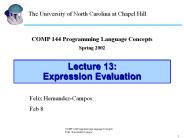 COMP 144 Programming Language Concepts