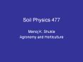 Soil Physics 477 PowerPoint PPT Presentation