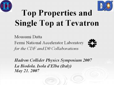 Top Properties and Single Top at Tevatron