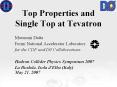 Top Properties and Single Top at Tevatron PowerPoint PPT Presentation